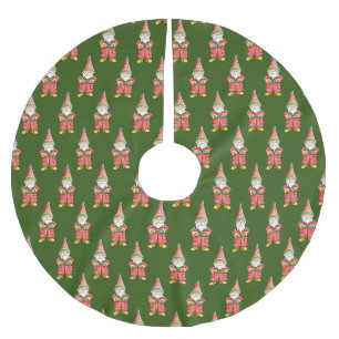 Christmas Gnomes Pattern Brushed Polyester Tree Skirt