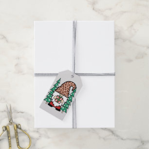 Christmas Gnomes Pattern Personalised Gift Tags