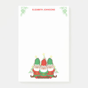 Christmas Gnomes Personalised Post-it Notes