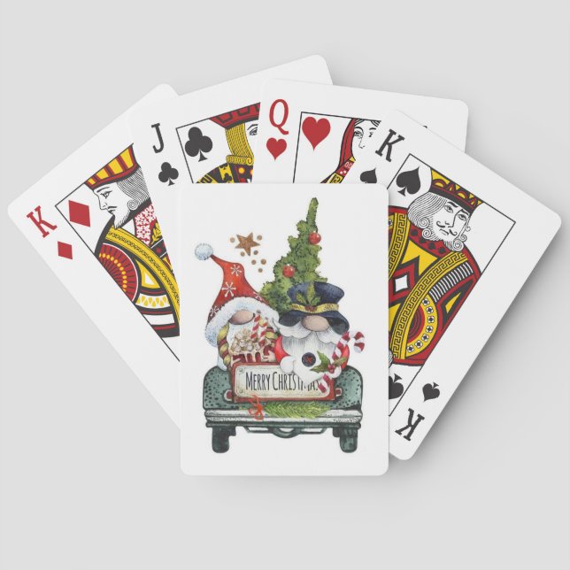 Christmas Gnomes Playing Cards (Back)