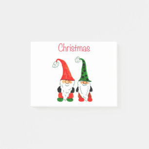 Christmas gnomes post-it notes