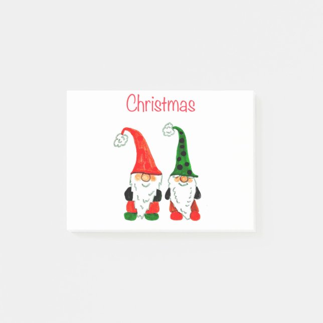 Christmas gnomes post-it notes (Front)