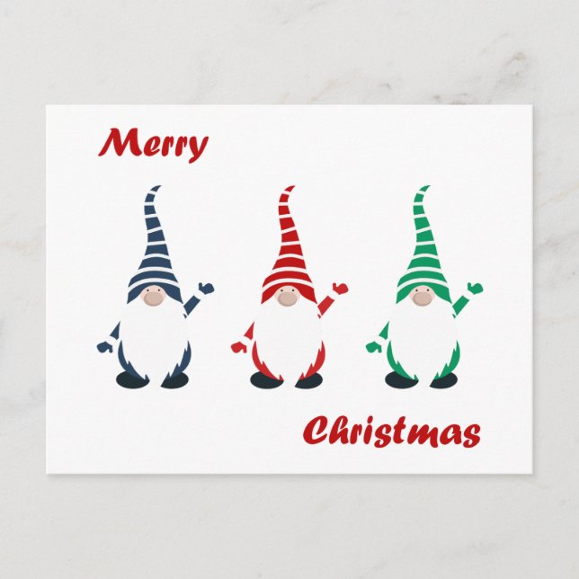 Christmas Gnomes Postcard (Front)