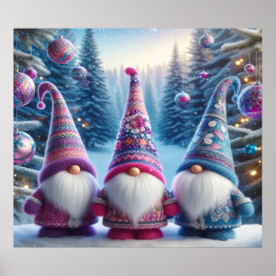 Christmas Gnomes Poster