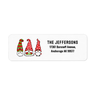 Christmas Gnomes Return Address