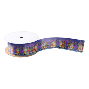 Christmas Gnomes Ribbon Satin Ribbon