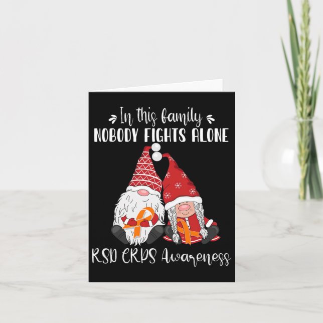 Christmas Gnomes Rsd Crps Awareness  Card (Front)