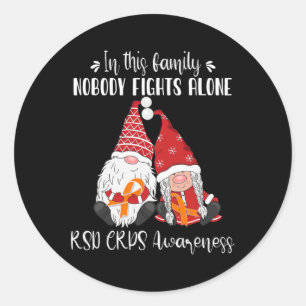 Christmas Gnomes RSD CRPS Awareness  Classic Round Sticker