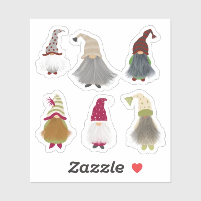 Christmas Gnomes sticker pack (Sheet)