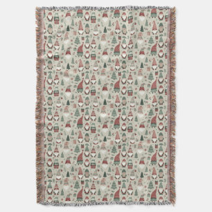 Christmas Gnomes Throw Blanket