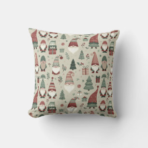 Christmas Gnomes Throw Pillow