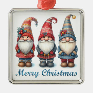 Christmas Gnomes Trio Ornament