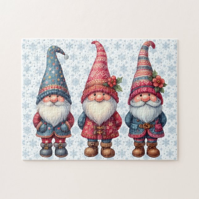 Christmas Gnomes Trio Puzzle (Horizontal)