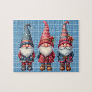 Christmas Gnomes Trio Puzzle