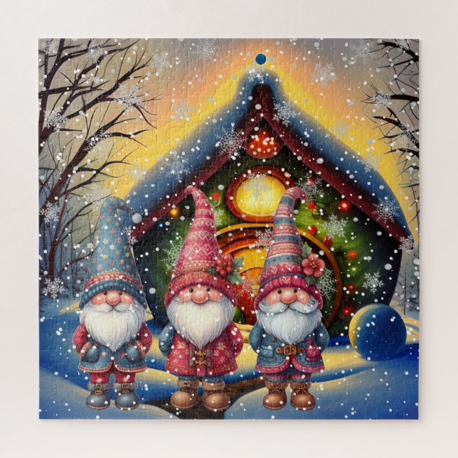 Christmas Gnomes Trio Puzzle (Vertical)