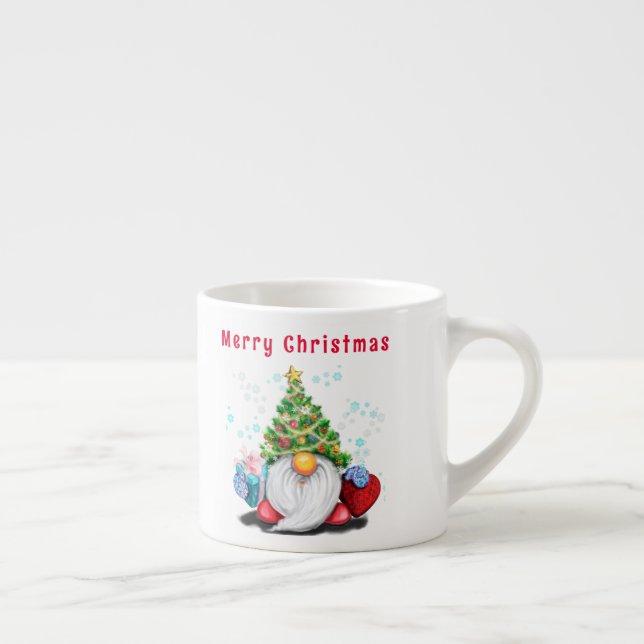 Christmas Gnomes with Gift Espresso Cup (Right)