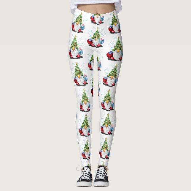 Christmas Gnomes with Gift Leggings (Front)