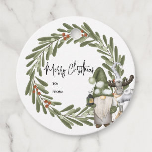 Christmas Gnomes Woodland Personalised Gift Tags