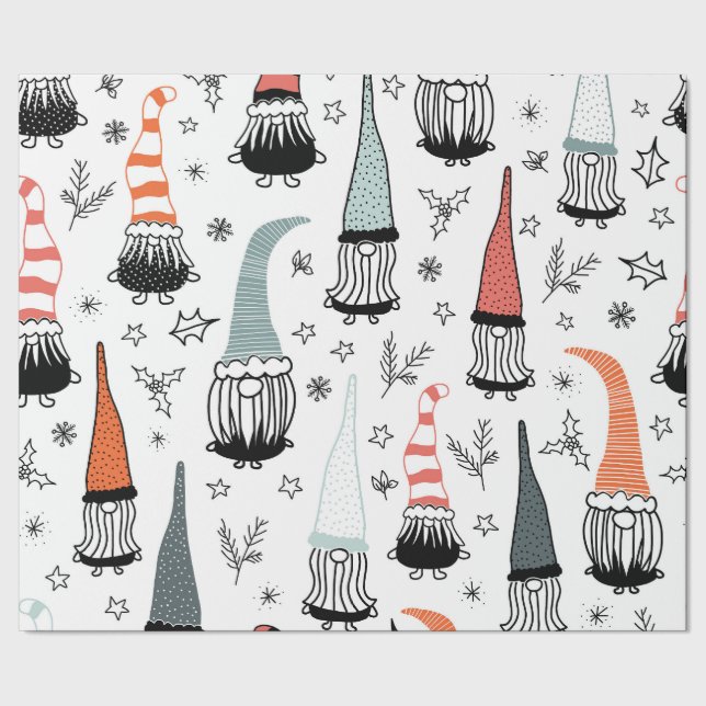 Christmas Gnomes Wrapping Paper (Seam)