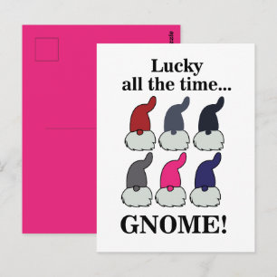 Christmas Gnomes Xmas Lucky Postcard