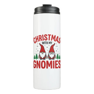 Christmas Gnomies Holiday Gnome Design Thermal Tumbler
