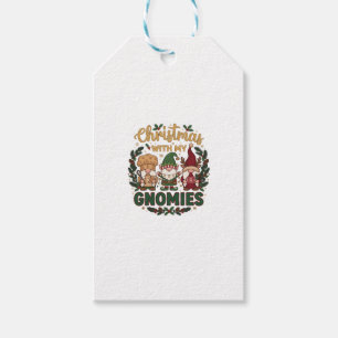 Christmas Gnomies String Lights Candy Cane Gift Tags