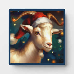Christmas Goat 1 Plaque