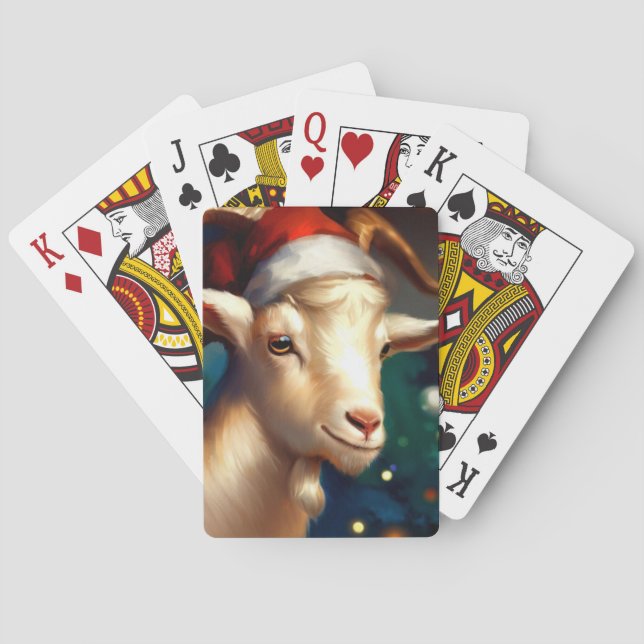 Christmas Goat (1) Playing Cards (Back)