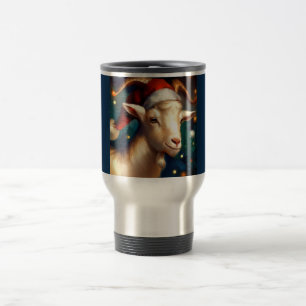 Christmas Goat 1 Travel Mug