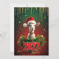 Christmas Goat 2027 | Funny Cute Holiday Greeting