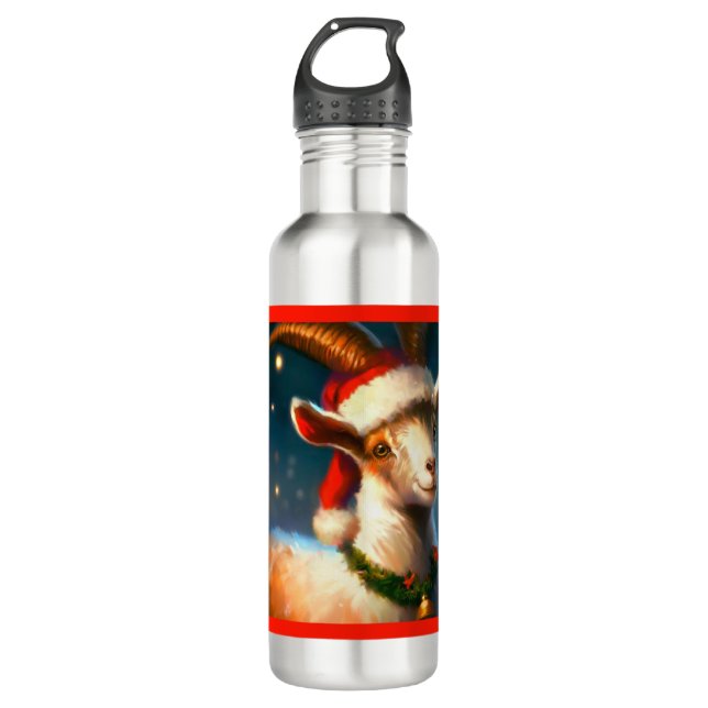 Christmas Goat 2 710 Ml Water Bottle (Front)