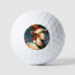 Christmas Goat (2) Golf Balls