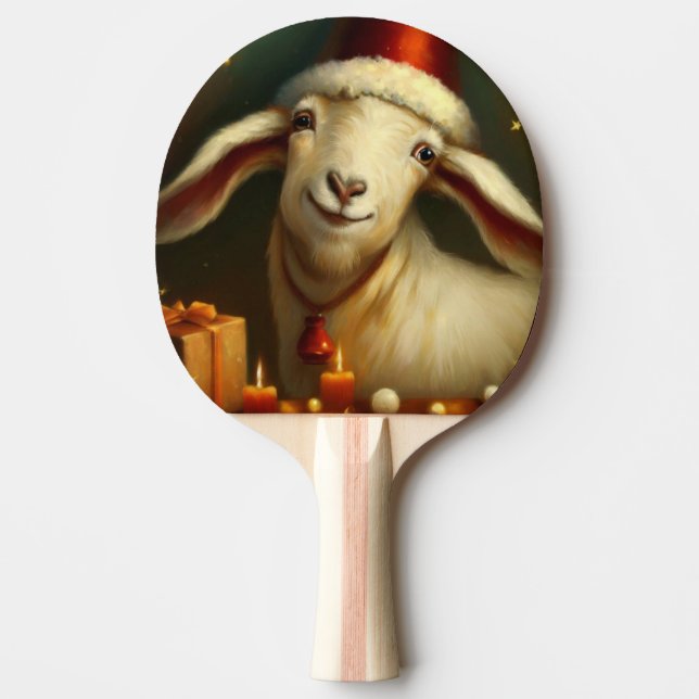 Christmas Goat (3) Ping Pong Paddle (Front)