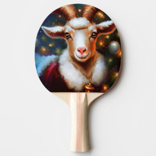 Christmas Goat (4) Ping Pong Paddle