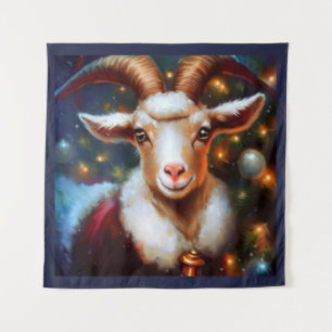 Christmas Goat 4 Tapestry