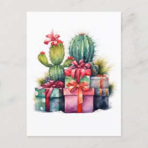 Christmas Goat Christmas Light Postcard