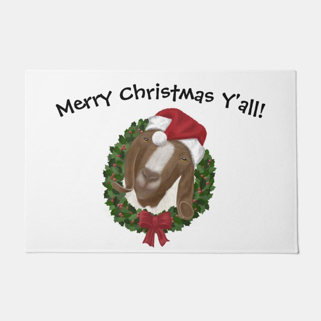 Christmas Goat Doormat (Front)