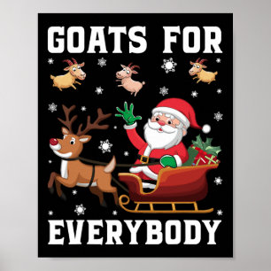 Christmas Goat Funny Goat For Everybody  Poster
