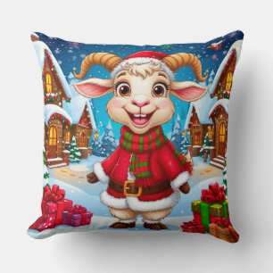 🐐 Christmas Goat Gift For Year Of The Goat 2027  Cushion