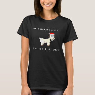 Christmas Goat Mum Dad Jokes T-Shirt