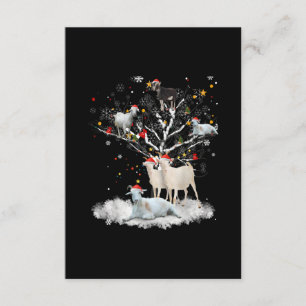 Christmas Goat On Tree Funny Santa Goat Lover Gift Enclosure Card