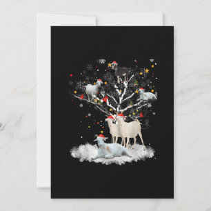 Christmas Goat On Tree Funny Santa Goat Lover Gift Save The Date