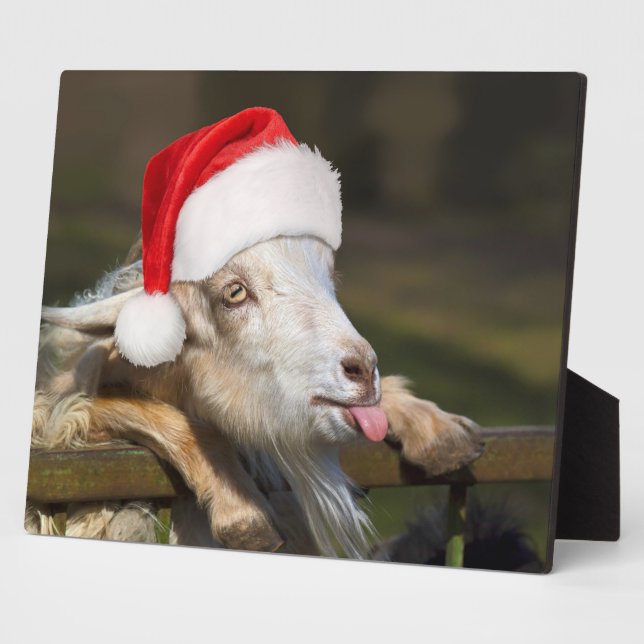 Christmas Goat Plaque (Side)