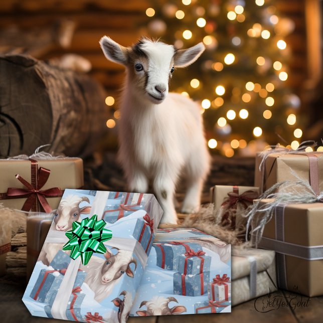 Christmas  Goats and Gifts   Wrapping Paper (Creator Uploaded)