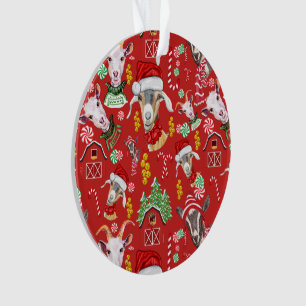 Christmas GOATS Candy and Jingle Bells GetYerGoat™ Ornament