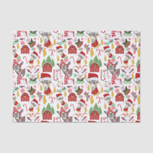 Christmas GOATS Candy and Jingle Bells GetYerGoat™ Tissue Paper