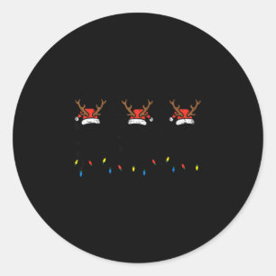 Christmas Goats Santa Xmas Farm Animal Farmer Men  Classic Round Sticker