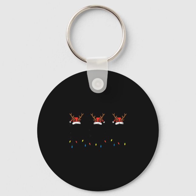 Christmas Goats Santa Xmas Farm Animal Farmer Men  Key Ring (Front)
