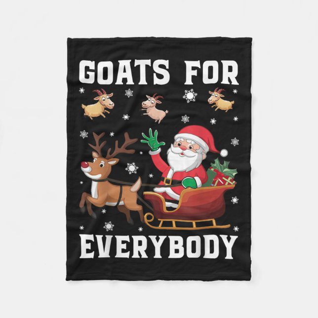 Christmas Goats Uni-kids Christmas Goat Funny , Bl Fleece Blanket (Front)