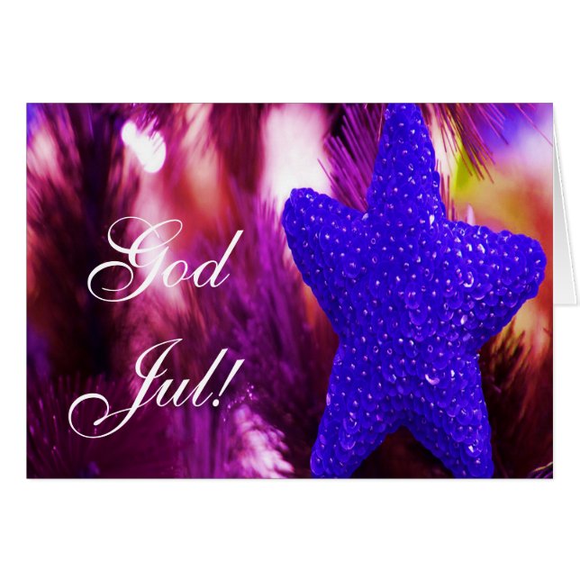 Christmas God Jul Purple Star III (Front Horizontal)